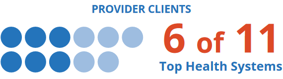 Provider Clients - 6 of 11 Top Health Systems